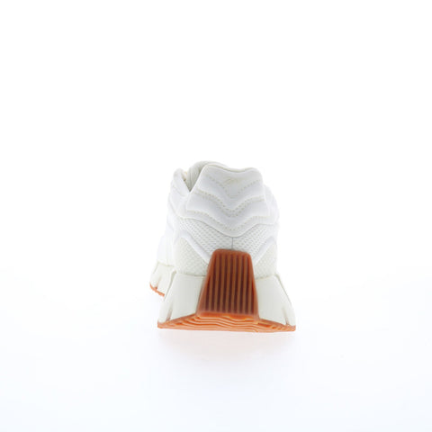 Reebok Zig Dynamica 4 Womens White Mesh Lace Up Lifestyle Sneakers Shoes
