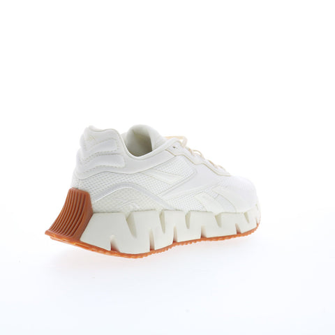 Reebok Zig Dynamica 4 Womens White Mesh Lace Up Lifestyle Sneakers Shoes
