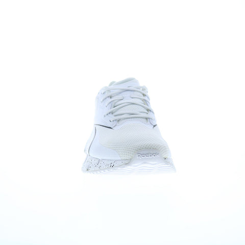 Reebok Zig Dynamica 4 Womens White Canvas Lace Up Lifestyle Sneakers Shoes