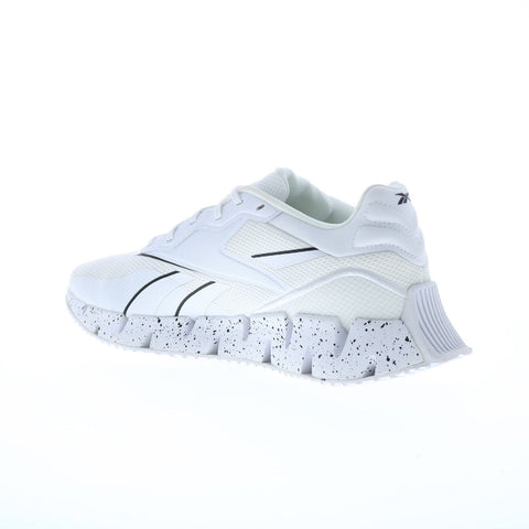 Reebok Zig Dynamica 4 Womens White Canvas Lace Up Lifestyle Sneakers Shoes