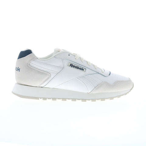 Reebok Glide Mens White Synthetic Lace Up Lifestyle Sneakers Shoes