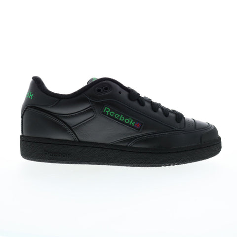 Reebok Club C Bulc Mens Black Leather Lace Up Lifestyle Sneakers Shoes