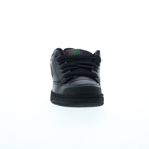 Reebok Club C Bulc Mens Black Leather Lace Up Lifestyle Sneakers Shoes