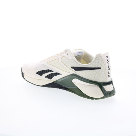 Reebok Nano X2 Mens Beige Canvas Lace Up Lifestyle Sneakers Shoes