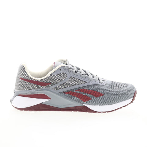 Reebok Nano X2 Mens Gray Mesh Lace Up Athletic Cross Training Shoes