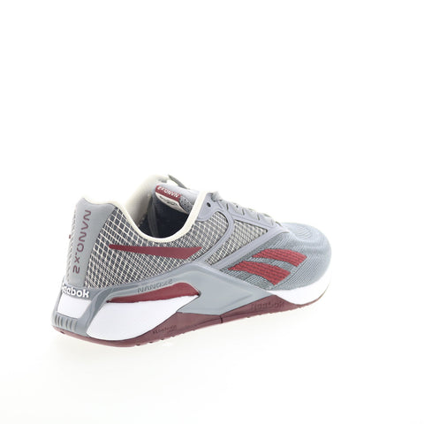 Reebok Nano X2 Mens Gray Mesh Lace Up Athletic Cross Training Shoes