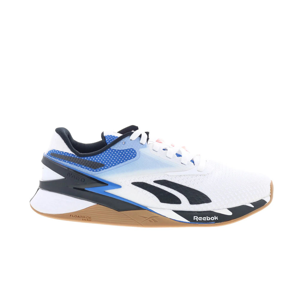 Reebok Nano X3 Mens White Mesh Lace Up Athletic Cross Training Shoes ...