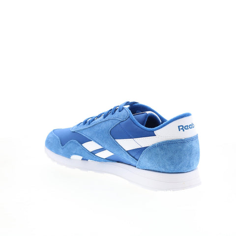 Reebok Classic Nylon Mens Blue Suede Lace Up Lifestyle Sneakers Shoes