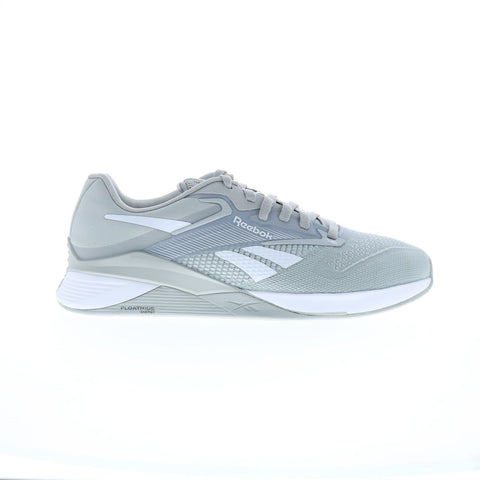 Reebok Nano X4 Mens Gray Synthetic Lace Up Athletic Cross Training Shoes