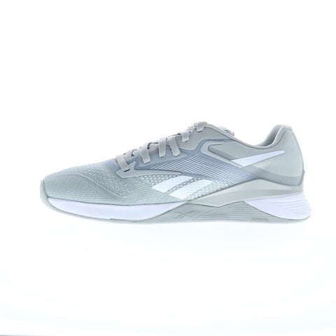 Reebok Nano X4 Mens Gray Synthetic Lace Up Athletic Cross Training Shoes
