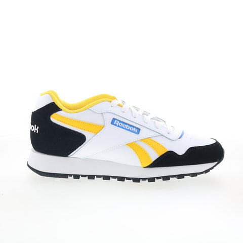 Reebok Glide Mens White Leather Lifestyle Sneakers Shoes
