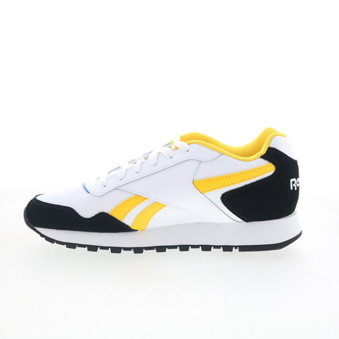 Reebok Glide Mens White Leather Lifestyle Sneakers Shoes