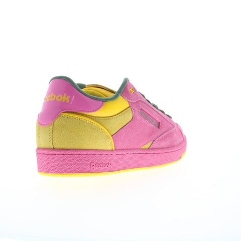 Reebok Club C Bulc Mens Pink Suede Lace Up Lifestyle Sneakers Shoes
