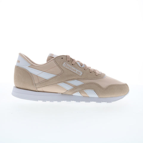 Reebok Classic Nylon Womens Pink Suede Lace Up Lifestyle Sneakers Shoes