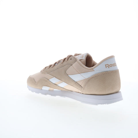 Reebok Classic Nylon Womens Pink Suede Lace Up Lifestyle Sneakers Shoes