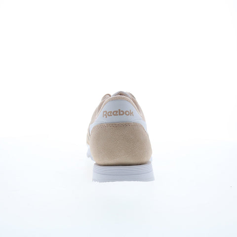 Reebok Classic Nylon Womens Pink Suede Lace Up Lifestyle Sneakers Shoes