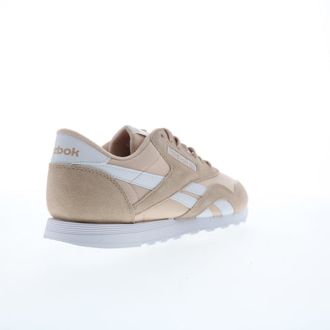 Reebok Classic Nylon Womens Pink Suede Lace Up Lifestyle Sneakers Shoes