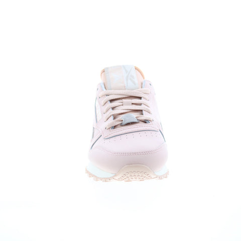 Reebok Classic Leather Womens Pink Leather Lifestyle Sneakers Shoes