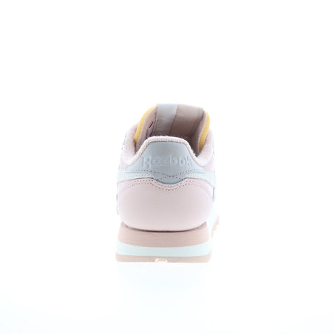 Reebok Classic Leather Womens Pink Leather Lifestyle Sneakers Shoes