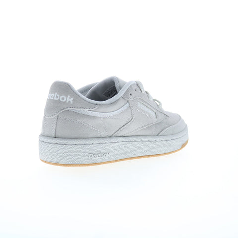 Reebok Club C 85 Mens Gray Suede Lace Up Lifestyle Sneakers Shoes