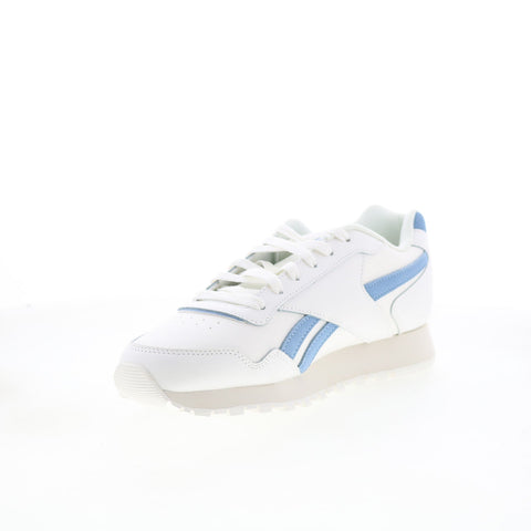 Reebok Glide Mens White Leather Lace Up Lifestyle Sneakers Shoes