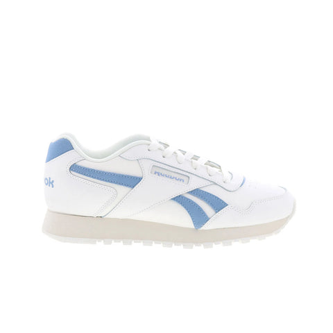 Reebok Glide Mens White Leather Lace Up Lifestyle Sneakers Shoes