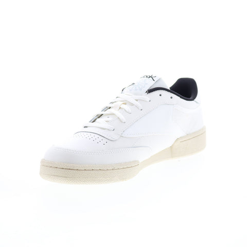 Reebok Club C 85 Mens White Leather Lace Up Lifestyle Sneakers Shoes