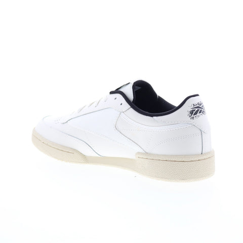 Reebok Club C 85 Mens White Leather Lace Up Lifestyle Sneakers Shoes