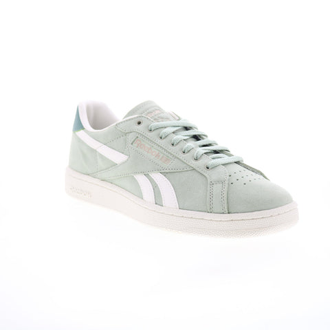 Reebok Club C Grounds UK Mens Green Suede Lace Up Lifestyle Sneakers Shoes