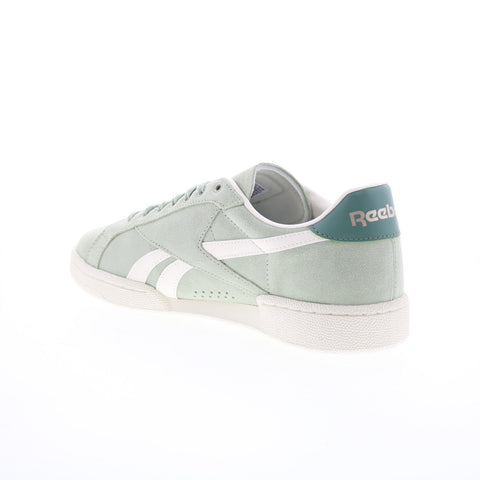 Reebok Club C Grounds UK Mens Green Suede Lace Up Lifestyle Sneakers Shoes