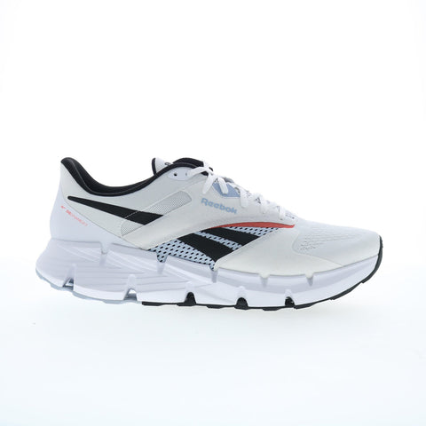 Reebok Zig Dynamica 5 Mens White Mesh Lace Up Lifestyle Sneakers Shoes