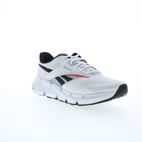 Reebok Zig Dynamica 5 Mens White Mesh Lace Up Lifestyle Sneakers Shoes