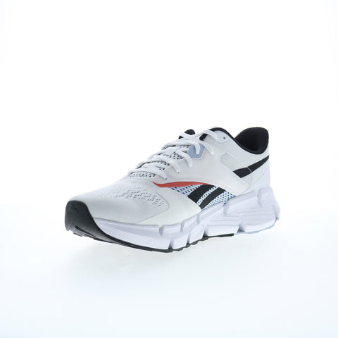 Reebok Zig Dynamica 5 Mens White Mesh Lace Up Lifestyle Sneakers Shoes