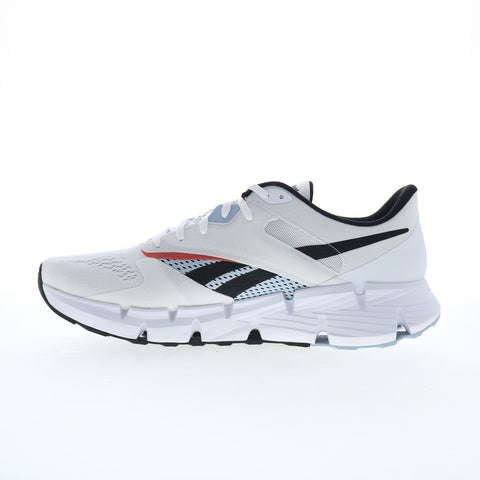 Reebok Zig Dynamica 5 Mens White Mesh Lace Up Lifestyle Sneakers Shoes