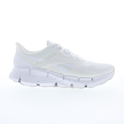 Reebok Zig Dynamica 5 Mens White Mesh Lace Up Lifestyle Sneakers Shoes