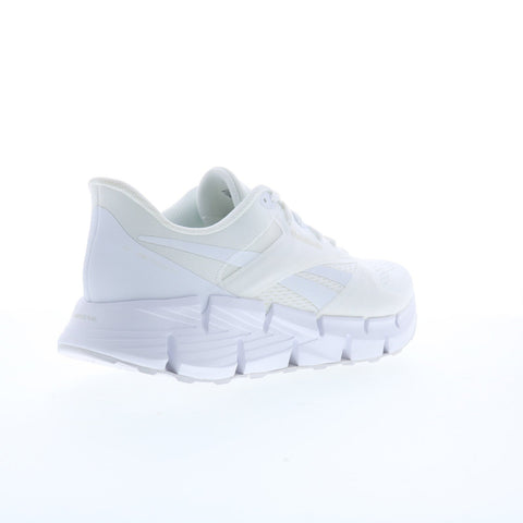 Reebok Zig Dynamica 5 Mens White Mesh Lace Up Lifestyle Sneakers Shoes