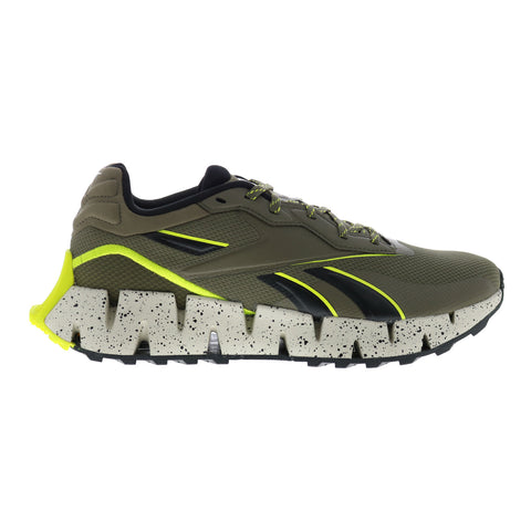Reebok Zig Dynamica 4 Adventure Mens Green Canvas Lifestyle Sneakers Shoes