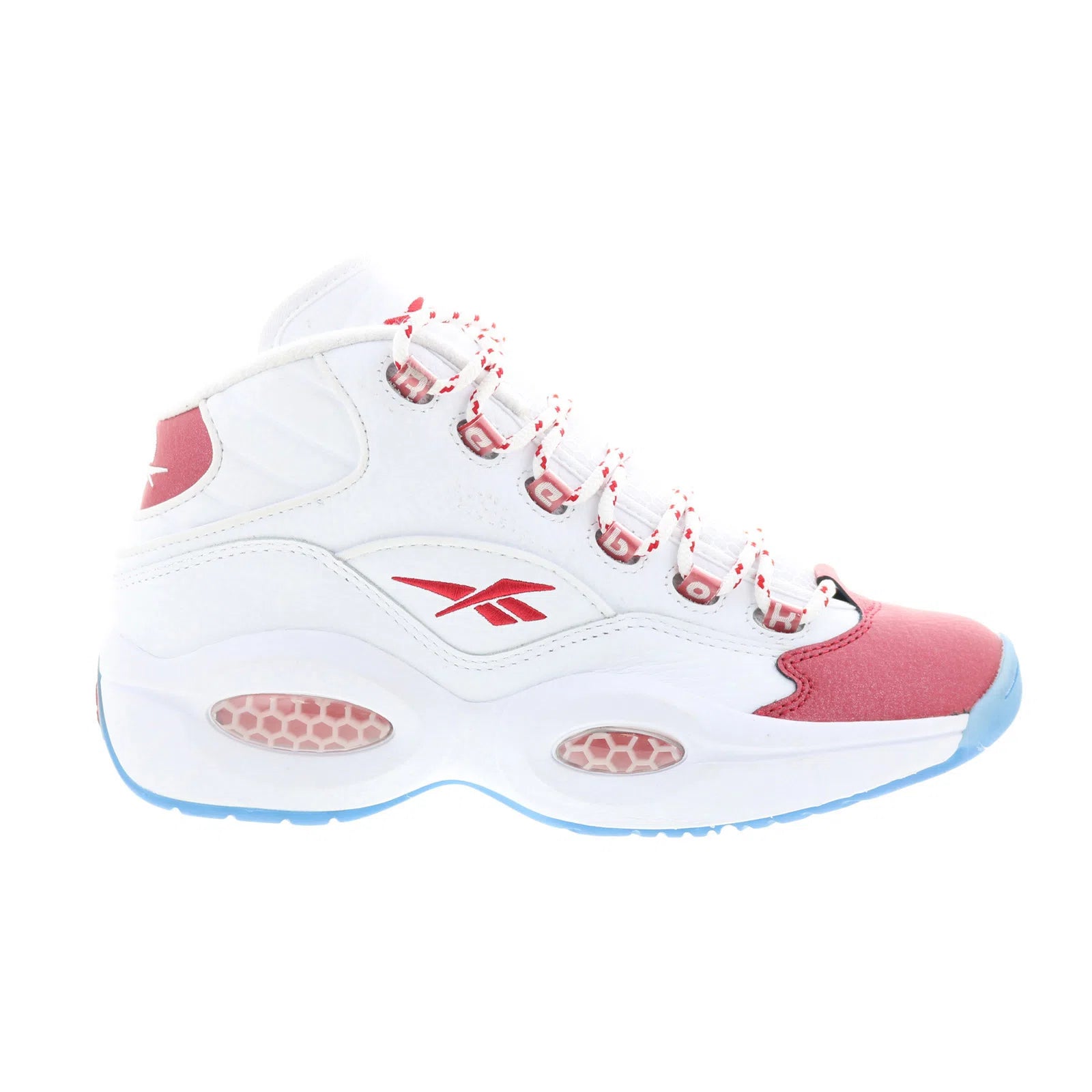 Reebok Question Mid Mens White Leather Lace Up Athletic Basketball