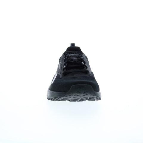 Reebok Lite Plus 4 Mens Black Canvas Lace Up Athletic Running Shoes