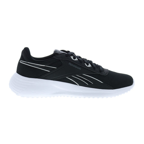 Reebok Lite 4 Mens Black Canvas Lace Up Athletic Running Shoes