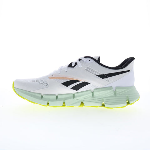 Reebok Zig Dynamica 5 Mens White Mesh Lace Up Lifestyle Sneakers Shoes