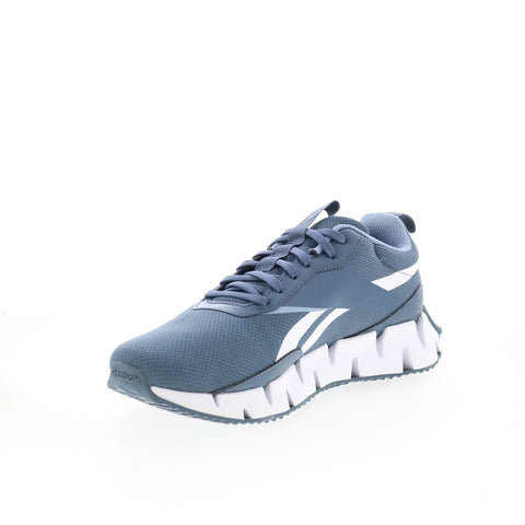 Reebok Zig Dynamica STR Mens Blue Mesh Lace Up Lifestyle Sneakers Shoes