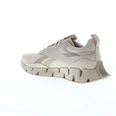Reebok Zig Dynamica STR Mens Beige Canvas Lace Up Lifestyle Sneakers Shoes