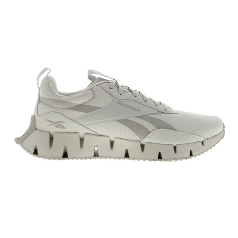 Reebok Zig Dynamica STR Mens Beige Canvas Lace Up Lifestyle Sneakers Shoes