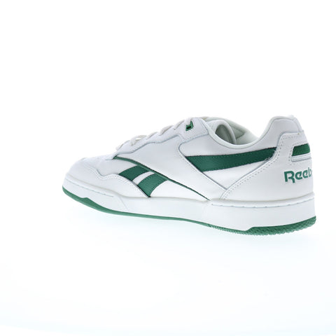 Reebok BB 4000 II Mens White Leather Lace Up Lifestyle Sneakers Shoes