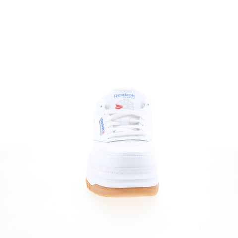 Reebok Tennis Girls White Leather Lace Up Lifestyle Sneakers Shoes