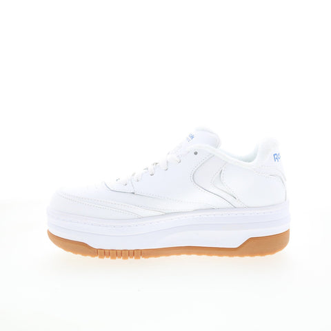 Reebok Tennis Girls White Leather Lace Up Lifestyle Sneakers Shoes