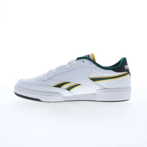 Reebok Club C Revenge Mens White Leather Lace Up Lifestyle Sneakers Shoes