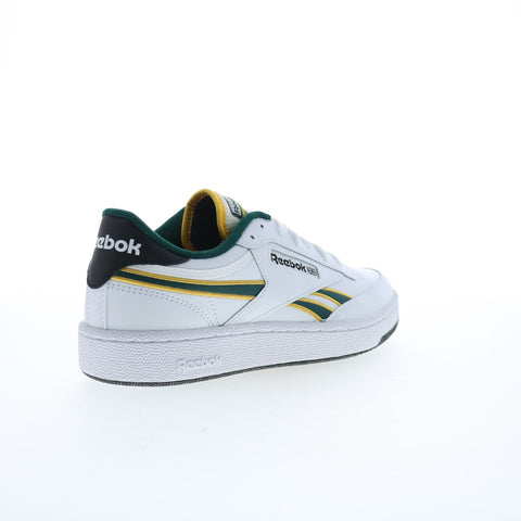 Reebok Club C Revenge Mens White Leather Lace Up Lifestyle Sneakers Shoes