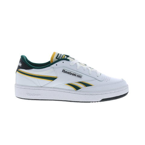Reebok Club C Revenge Mens White Leather Lace Up Lifestyle Sneakers Shoes